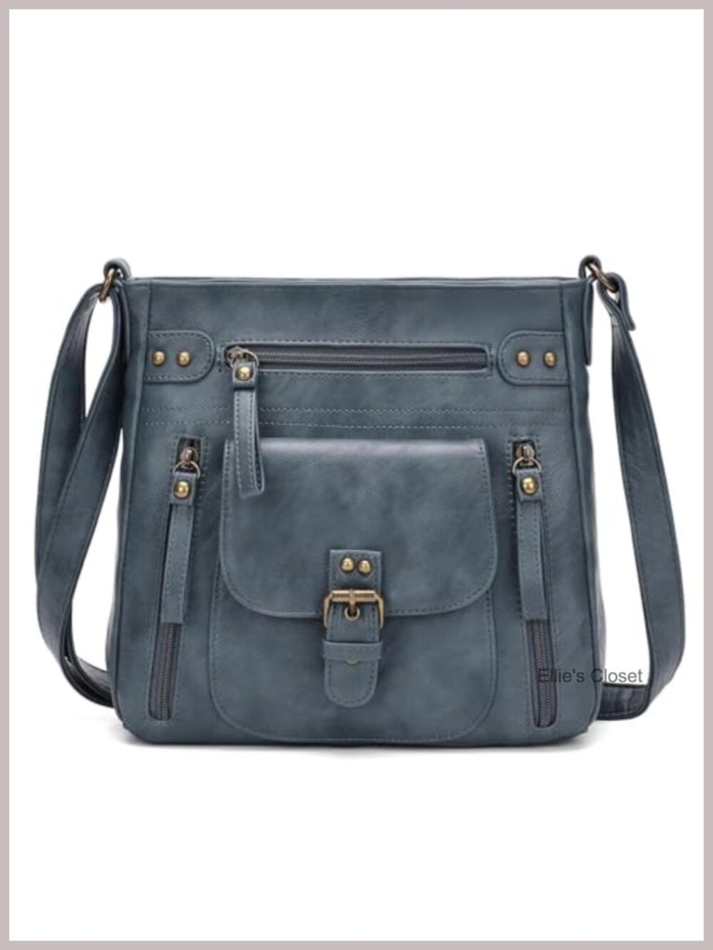Women's Crossbody Purse Bag Medium PU Leather Multi-Pocket Handbag